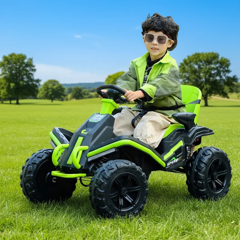 Children's Unisex Electric Two Wheel SUV Ride On Toy with 390 Motor 12V7.0ah Battery for 2 4 & 5 7 Years Plastic Car