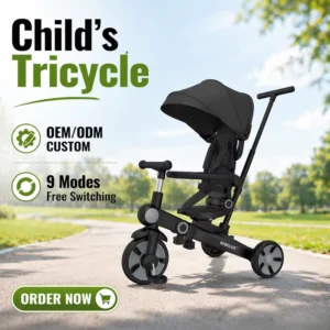 China Factory Bulk Custom T7 Children Riding Trike Bicycle with Reversible Seat Non Slip Pedals for Boys Girls