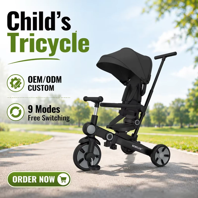 China Factory Bulk Custom T7 Children Riding Trike Bicycle with Reversible Seat Non Slip Pedals for Boys Girls
