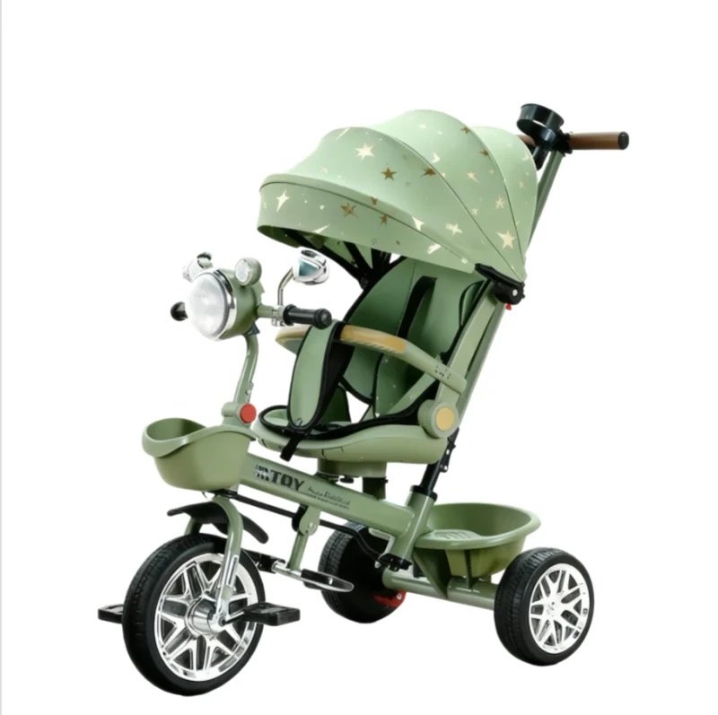 China Factory Multi-functional 3-Wheel Foldable Children's Tricycle with Music & Light