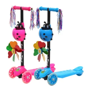 China New Kick Led Scooters Kid Pink Baby Scooter 3 in 1 New Model Mini Baby Toys Kid Scooter Toy Ladybird Style