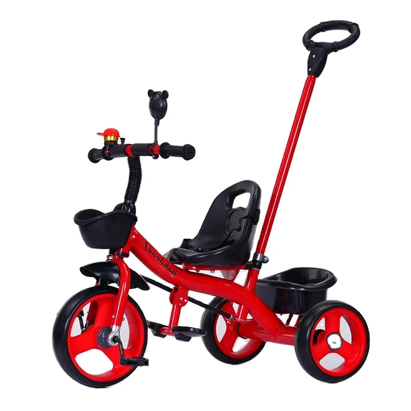 China Tricycle Factory Selling Model 2 in 1 Multi functional Baby Stroller Baby Tricycle with Safe Seat Belt