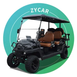 Chinese Factory 4+2 6 Seater Luxury Electric Golf Car Lithium Battery Seats High End Golf Carts