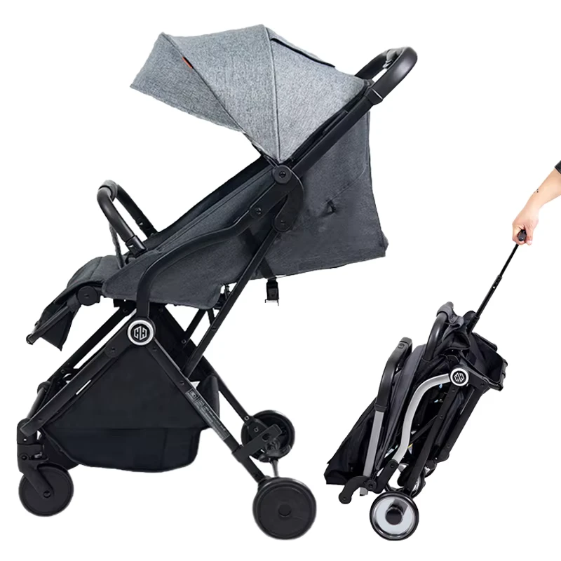 Chinese Lightweight Folding Red Baby Stroller with 4 Wheels Comfort Toddler Baby Stroller Flight for Sale