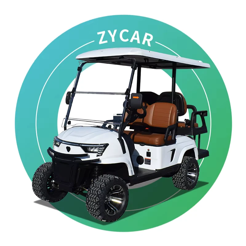 Chinese New Model 4 Wheel Drive Golf Cart Electric 4 Seater Golf Cars Soft Seater With Speaker