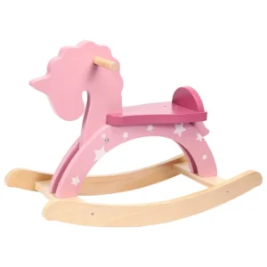 Christmas Birthday Gift Pink Rocking Animal Wood Ride on Toys Animal Wooden Rocking Horse Toy for Kids