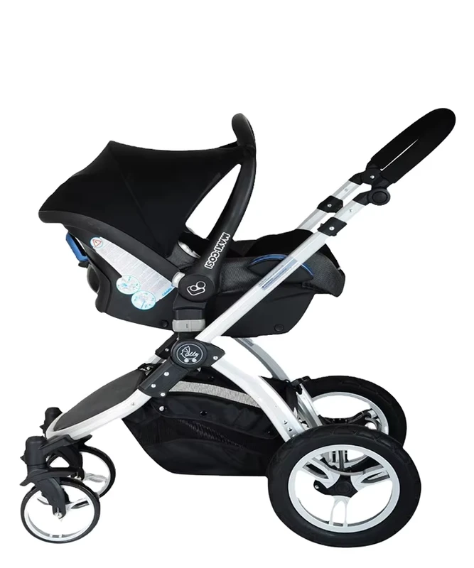 Classic Aluminium Baby Pram Baby 3 in 1 Baby Stroller with Maxi Cosi Adapter
