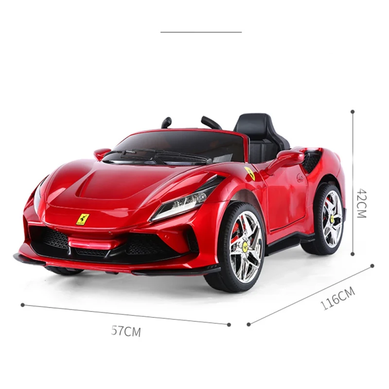 Classic Children's Electric Four-Wheel Remote-Controlled Rocking Ride-On Rechargeable Dual-Drive Metal Toy Car