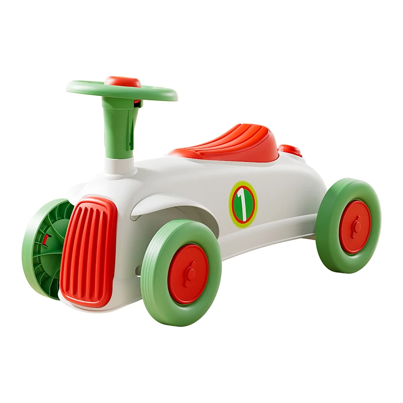 Classic New Model Plastic Kids Swing Car with Music Electric Power Source Cute Baby Sliding Toy Gift Idea