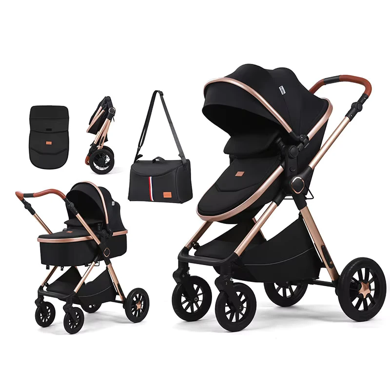 Coches Para Bebes Luxury Carriage Stroller Baby 4 in 1 Kinderwagen Foldable Baby Stroller 3 in 1 with Car Seat