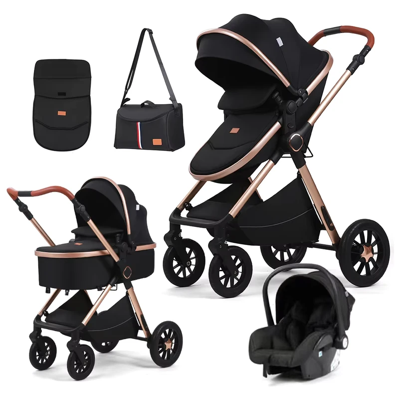 Coches Para Bebes Luxury Carriage Stroller Baby 4 in 1 Kinderwagen Foldable Baby Stroller Pram 3 in 1 With Car Seat