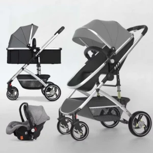Coches Para Bebes Luxury Pink Carriage Baby Stroller Pram 3 in 1 With Car Seat Kinderwagen Foldable Baby Girl Stroller