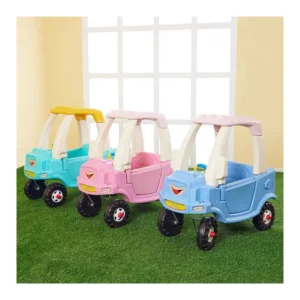 Colorful 4 Wheel Plastic Ride on Car for Preschool Toddlers for School and Shopping Mall Playgrounds