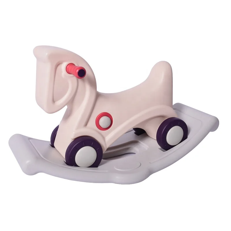 Colorful Animal Plastic Rocking Horse for Kids 2 in 1 Ride on Toy for Kindergarten Baby Horse Rocking Toy