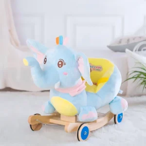 Colorful Elephant Plush Seats Kids Soft Animal Rocking Chairs for Home Kindergarten