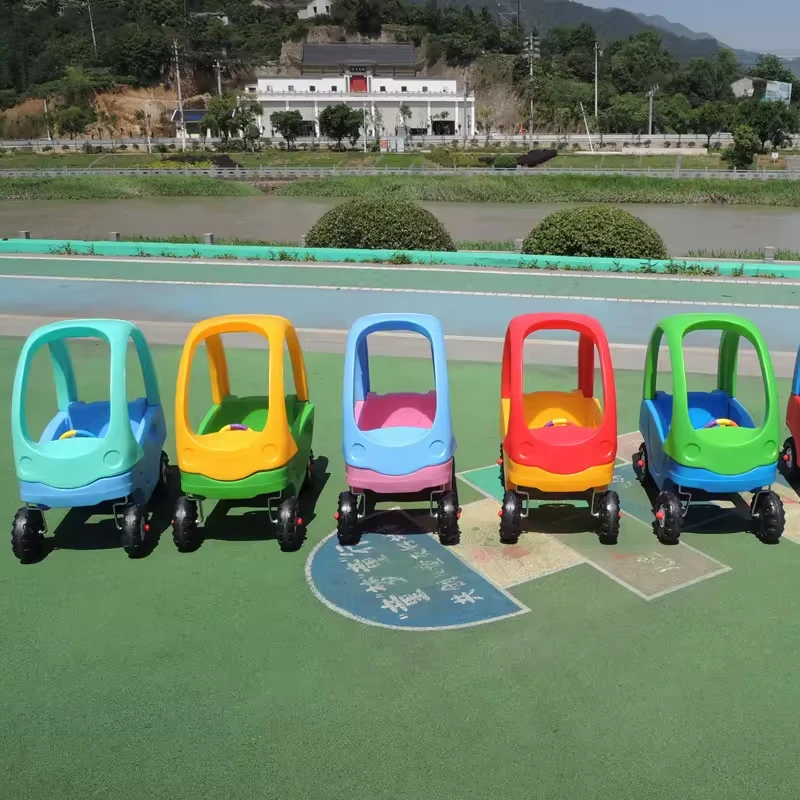 Colorful Kids Plastic Car Kindergarten Park Family Four Wheels Car Plastic Ride-On Cars for Kids