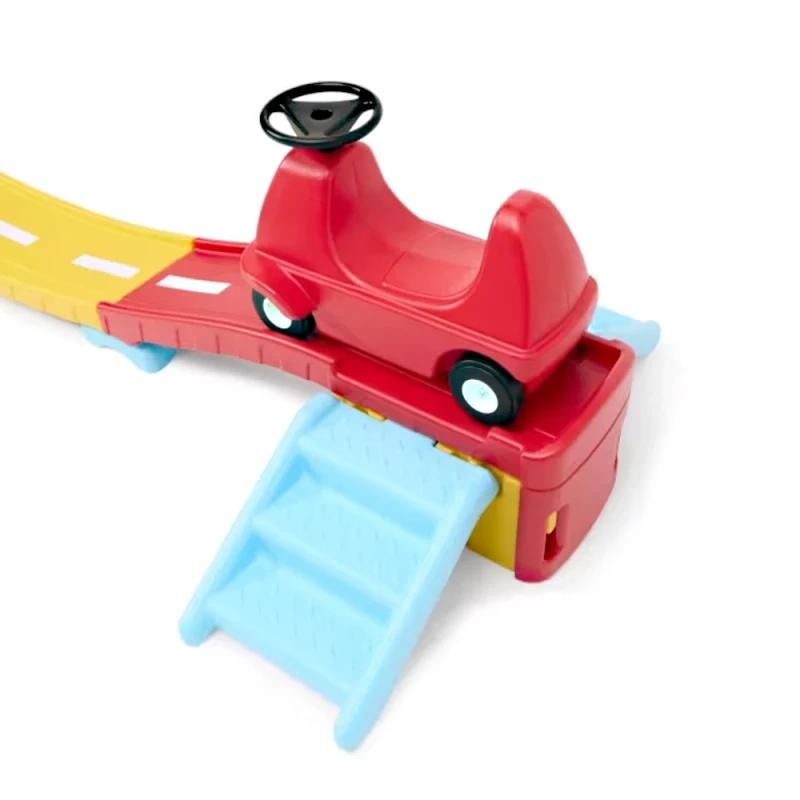 Colorful PE Plastic Toy Roller Coaster for Kids Ride On Push Car Indoor Outdoor Use Ages 3 & Under