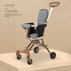 Comfortable Lightweight Foldable Baby Stroller with Two Wheels Reversible Design