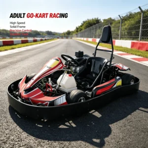 Commercial Amusement Park Karting Cars Gasoline 270cc Go Kart with Adjustable Brake Pedal for Outdoor Track