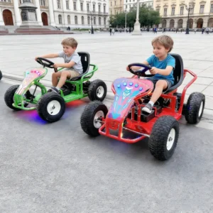 Commercial CE Certified Off Road Big Wheel Electric Go Kart with Lighting Outdoor Kids Amusement Facility