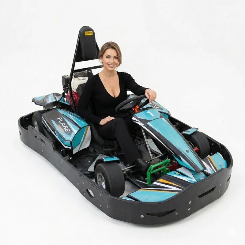 Commercial Gas Powered Go Karts for Adult 200CC 60km h Petrol Drift Karting Car Outdoor Racing