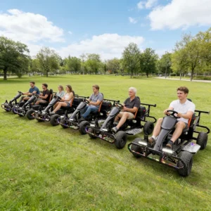 Commercial Off Road Big Wheel Battery Go Kart with Lights Outdoor Grass Adult Electric Racing Amusement Equipment for Playground
