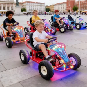 Commercial Off Road Go Kart With Lighting Parent Child Big Wheel Electric Battery Powered Facility for Outdoor Entertainment