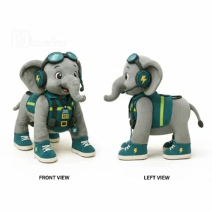 Commercial Plush Animal Ride Cute Elephant Design Mall Use Animal Ride Ages 5-14