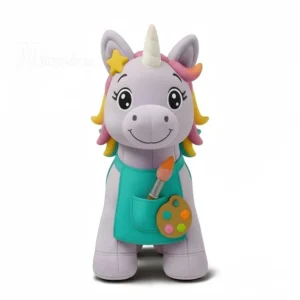 Commercial Plush Electric Cute Unicorn Plush Walking Animal Riding Toy for Amusement Parks Malls