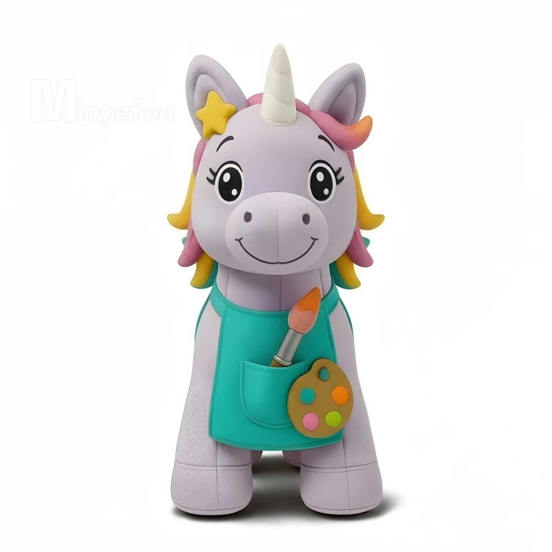 Commercial Plush Electric Cute Unicorn Plush Walking Animal Riding Toy for Amusement Parks Malls