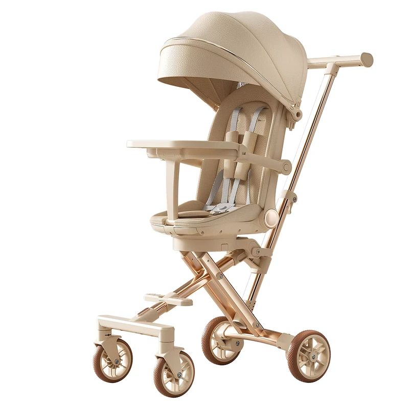 Compact Foldable Portable Baby Stroller EVA Wheels High-Carbon Steel Frame 20KG Load Capacity Newborns Children 0-3 Years