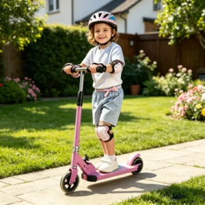 Compact Folding Kids Kick Scooter 120MM Front Rear PVC Wheels Quick Release Screw Height Adjustable Children Play Scooter