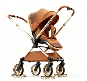 Compact Lightweight One Hand Auto Fold Aluminum Baby Stroller With 4 Universal Wheels for Newborn Toddler