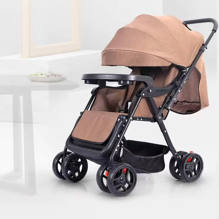 Compact Stroller Travel Children Foldable Stroller Baby Pram 2 in 1 Lightweight Baby Stroller