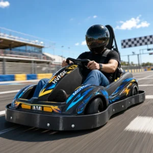 Competition Grade 38.4V Racing Professional High Performance Fast Robust Frame Adult Electric Go Kart with Spare Tire