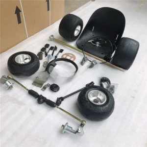 Complete DIY F1 Drift Go Kart Chassis Kit Front Rear Suspension Rear Axle Assembly 5 Inch Wheels Disc Brakes Aluminium