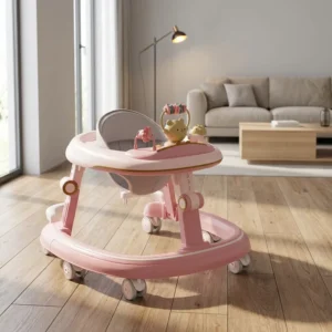 Cross border Plastic Baby Learning Walker 6 to 18 Months Anti Rollover Multifunctional Trolley with 10KG Load Bearing