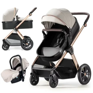 Custom 3 in 1 Stroller Baby Carriage Pushchair Luxury Compact Folding Baby Pram Stroller 3 in 1 With Car Seat