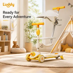 Custom B.Duck 3 in 1 Baby Stroller Trike Adjustable Push Handle Toddler Pedal Tricycle Balance Bicycle Push Toy 1 4