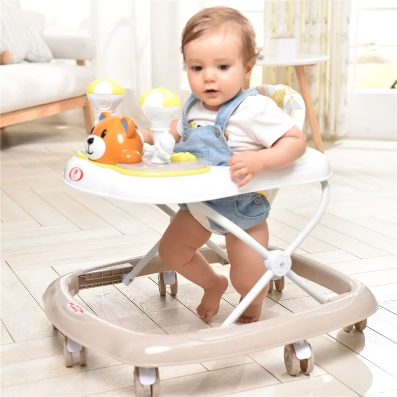 Custom Baby Push Walker High Quality Light Musical Folding Baby Walker with Wheels and Seat