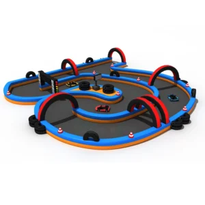 Custom Commercial Grade PVC Inflatable Go Kart Track with CE Certified Blower for Indoor Outdoor Sporting Events