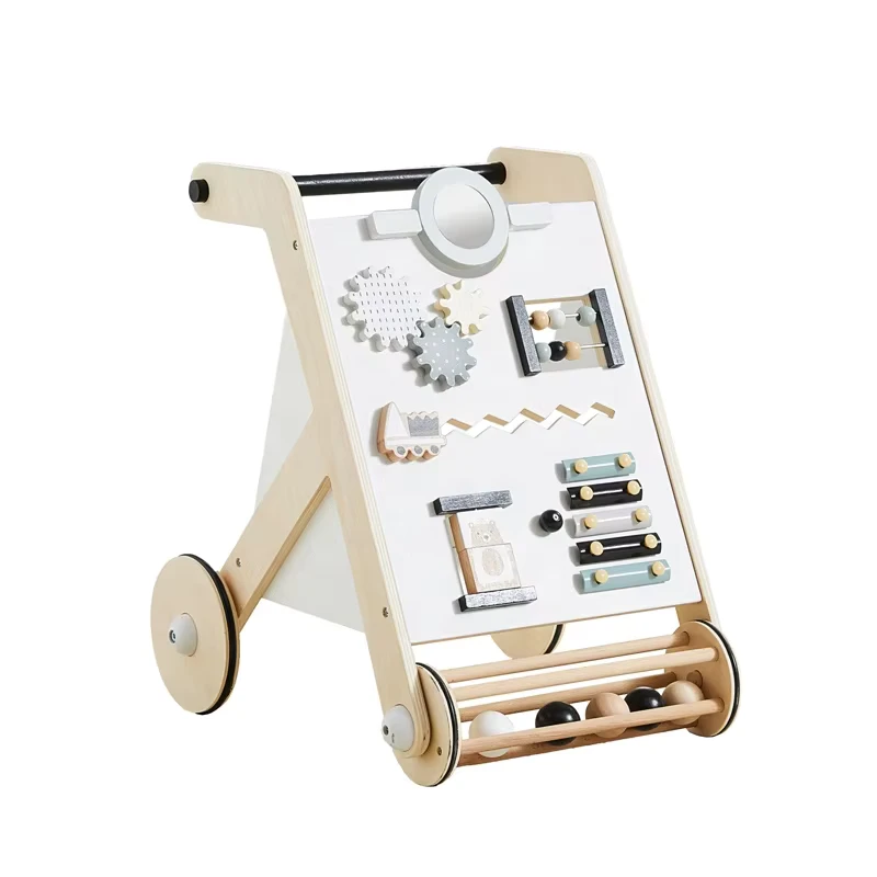 Custom Foldable Music Walker for Kids Play Baby Walker Stroller Wood Baby Walker