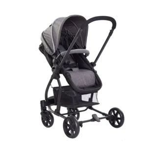 Custom Hot Selling Folding 3 in 1 Metal Frame Children Stroller Baby Trolley Gray 20KG Load Capacity for 0 3 Years