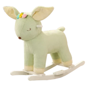 Custom Kids Baby Gift Cute Deer Plush Animal Toy Ride Rocking Horse Toy