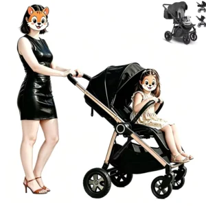 Custom Polished Chassis 3 in 1 Travel System Foldable Baby Stroller Large 4 Wheels Car Seat All Terrain
