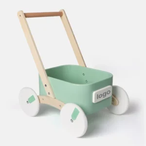 Custom Wooden Activity Walker Pull and Push Toddler Toys Storage Box Baby Walker