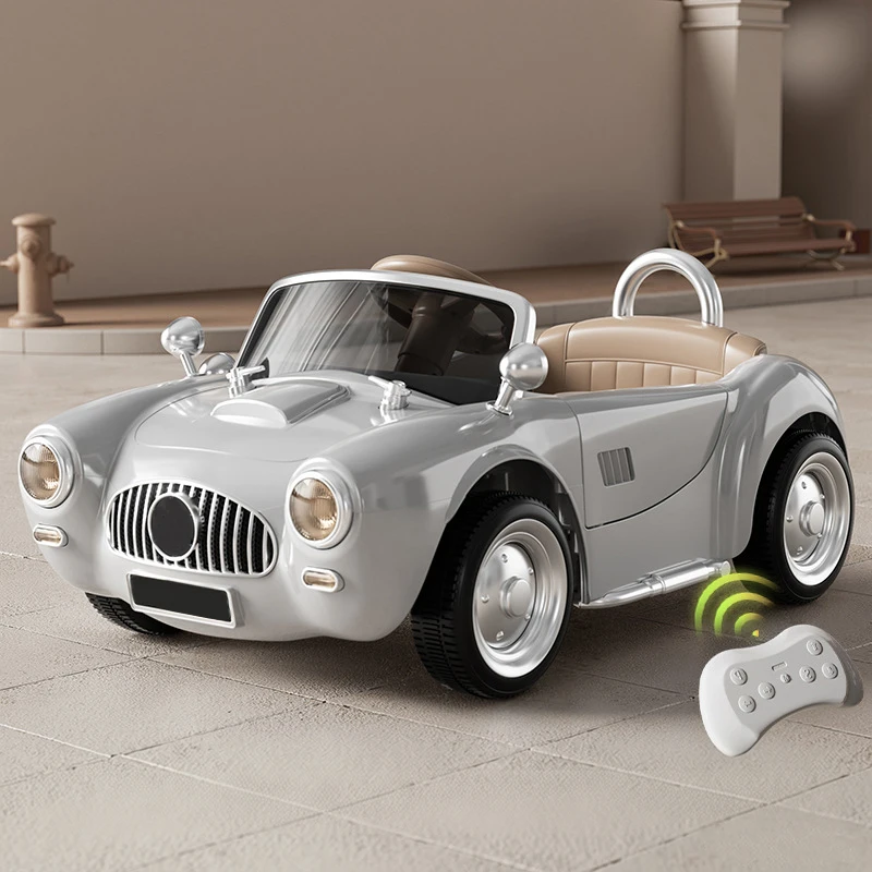 Customizable Children's Electric Ride On Plastic Toy Car with Music Remote Control Lights Four Wheels Double person