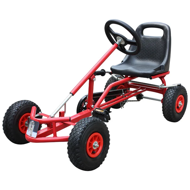 Customizable Four Wheel Adult and Children's Go Kart Sightseeing Bike with Drift and Ice Skate Features
