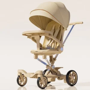Customizable Lightweight Four Wheel Twin Baby Stroller for Children Premium High Viewing Angle Easy Push Foldable