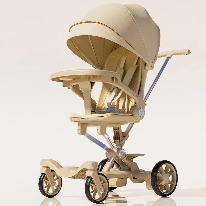 Customizable Lightweight Four Wheel Twin Baby Stroller for Children Premium High Viewing Angle Easy Push Foldable